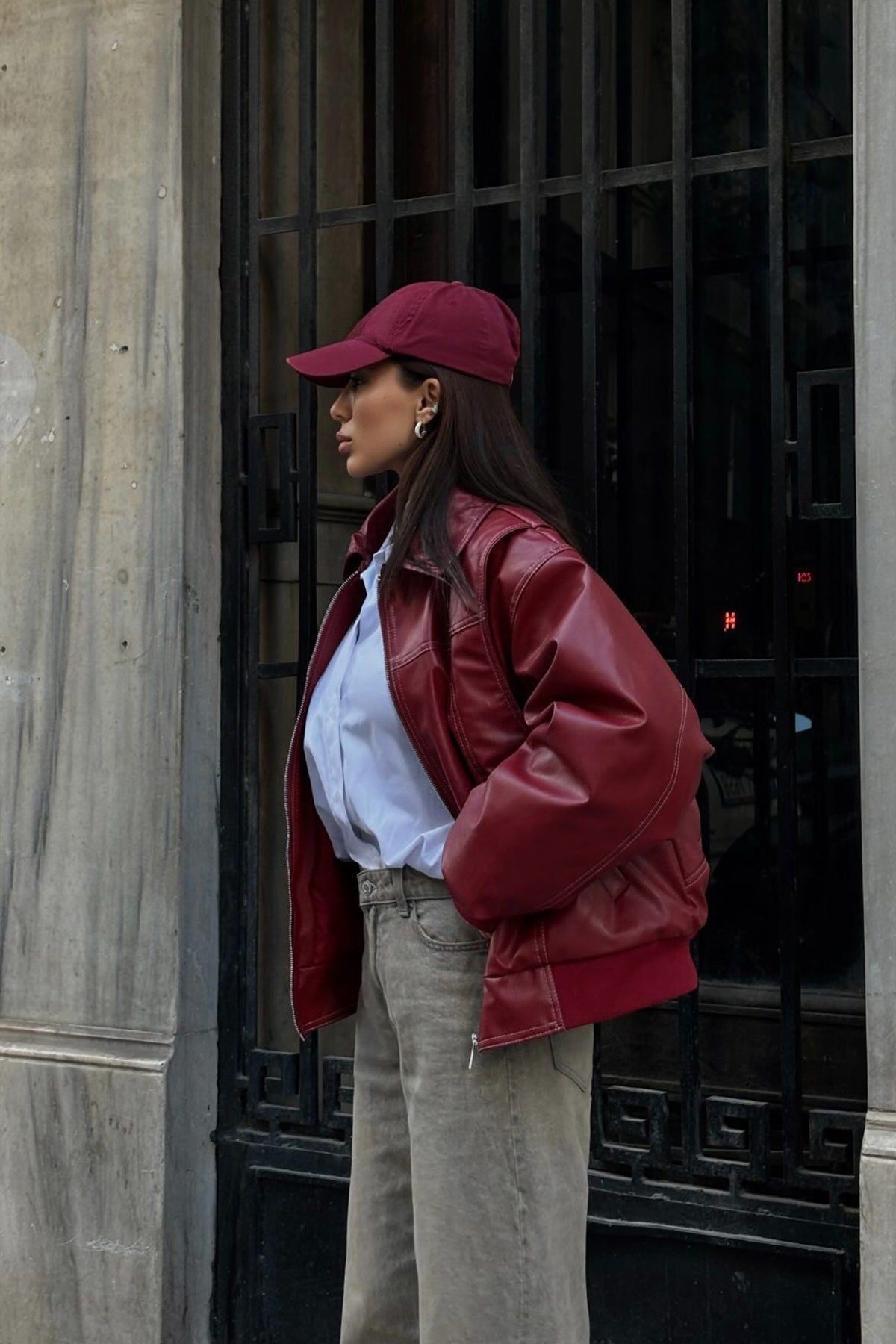 Scarlet Edge Faux Leather Jacket