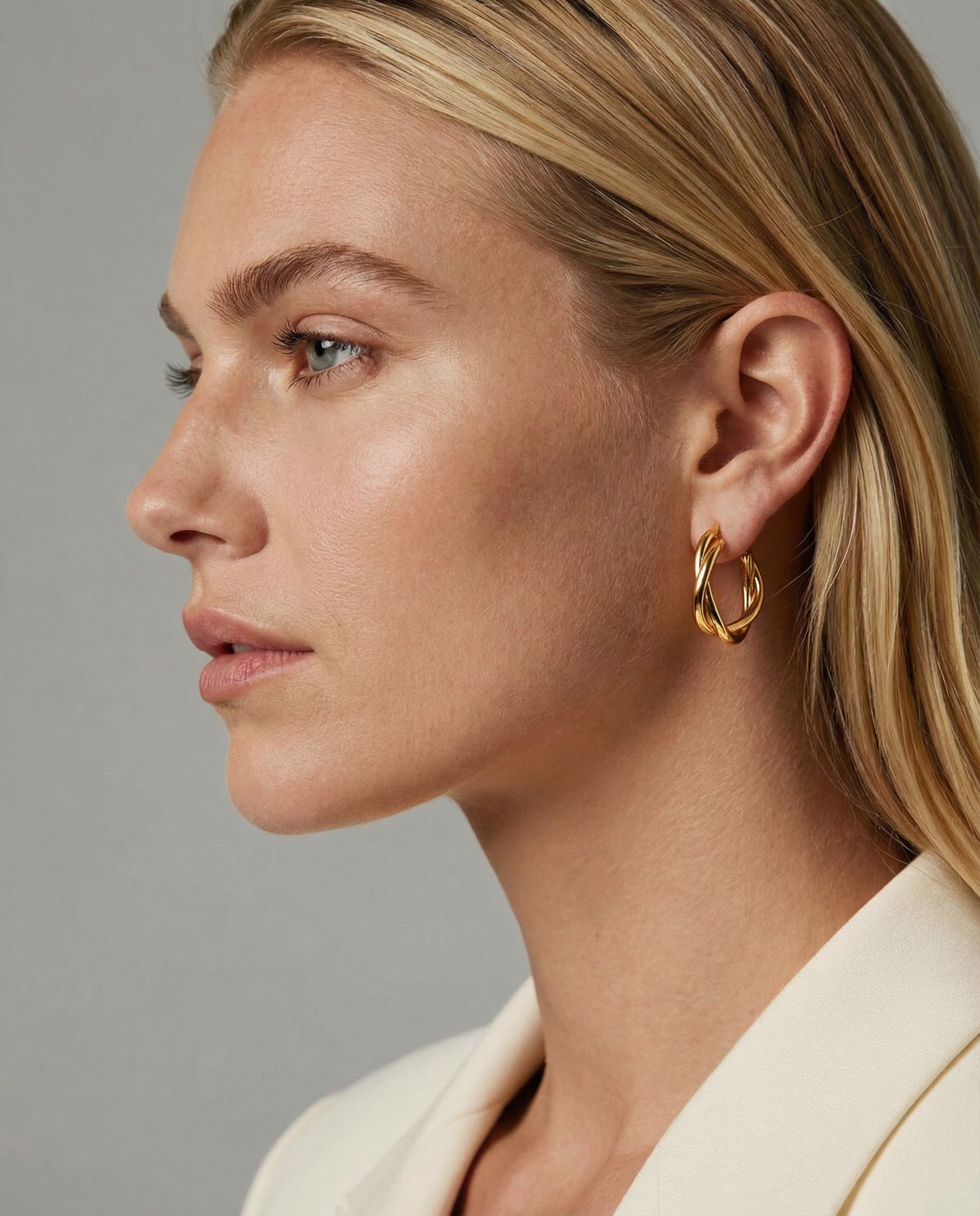 Twisted Gold Earrings