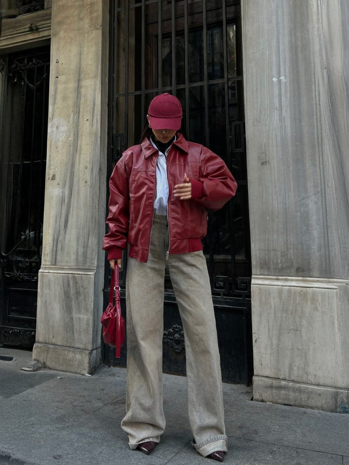 Scarlet Edge Faux Leather Jacket