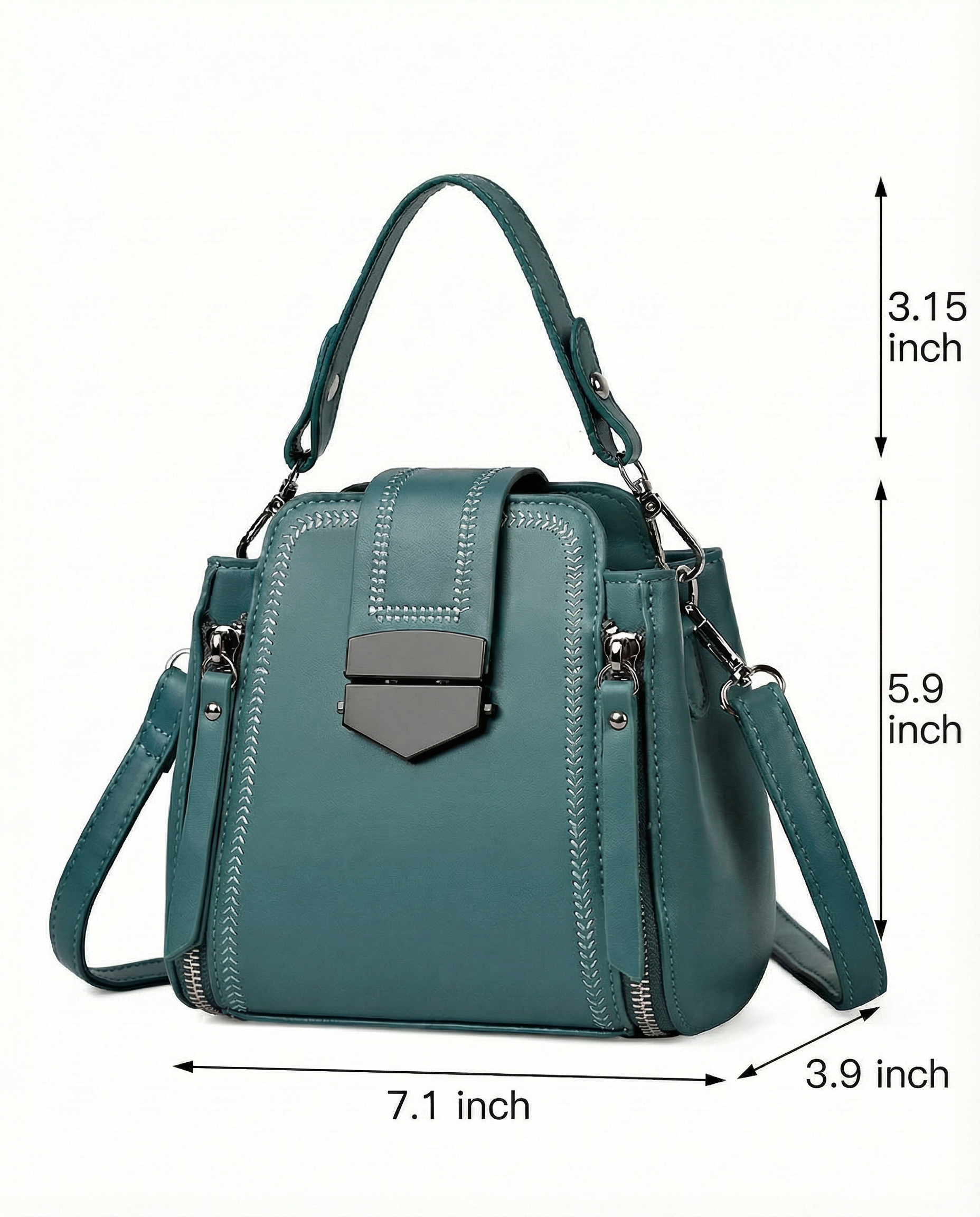 Chevron Top-Handle Crossbody