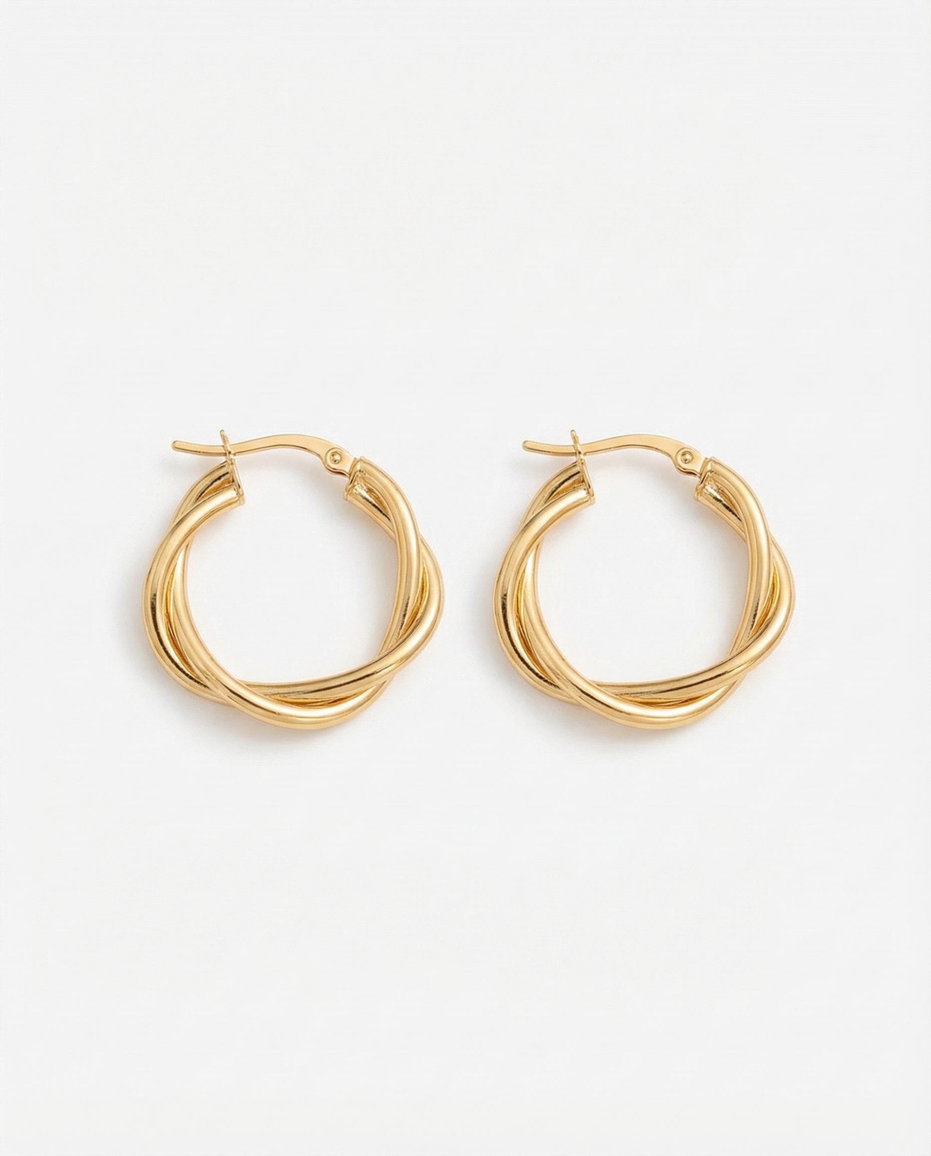 Twisted Gold Earrings