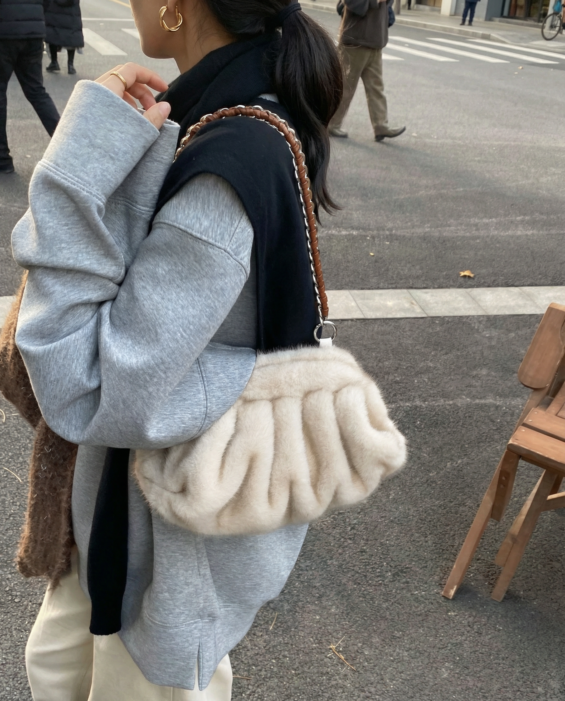 Velvet Cloud Dumpling Bag