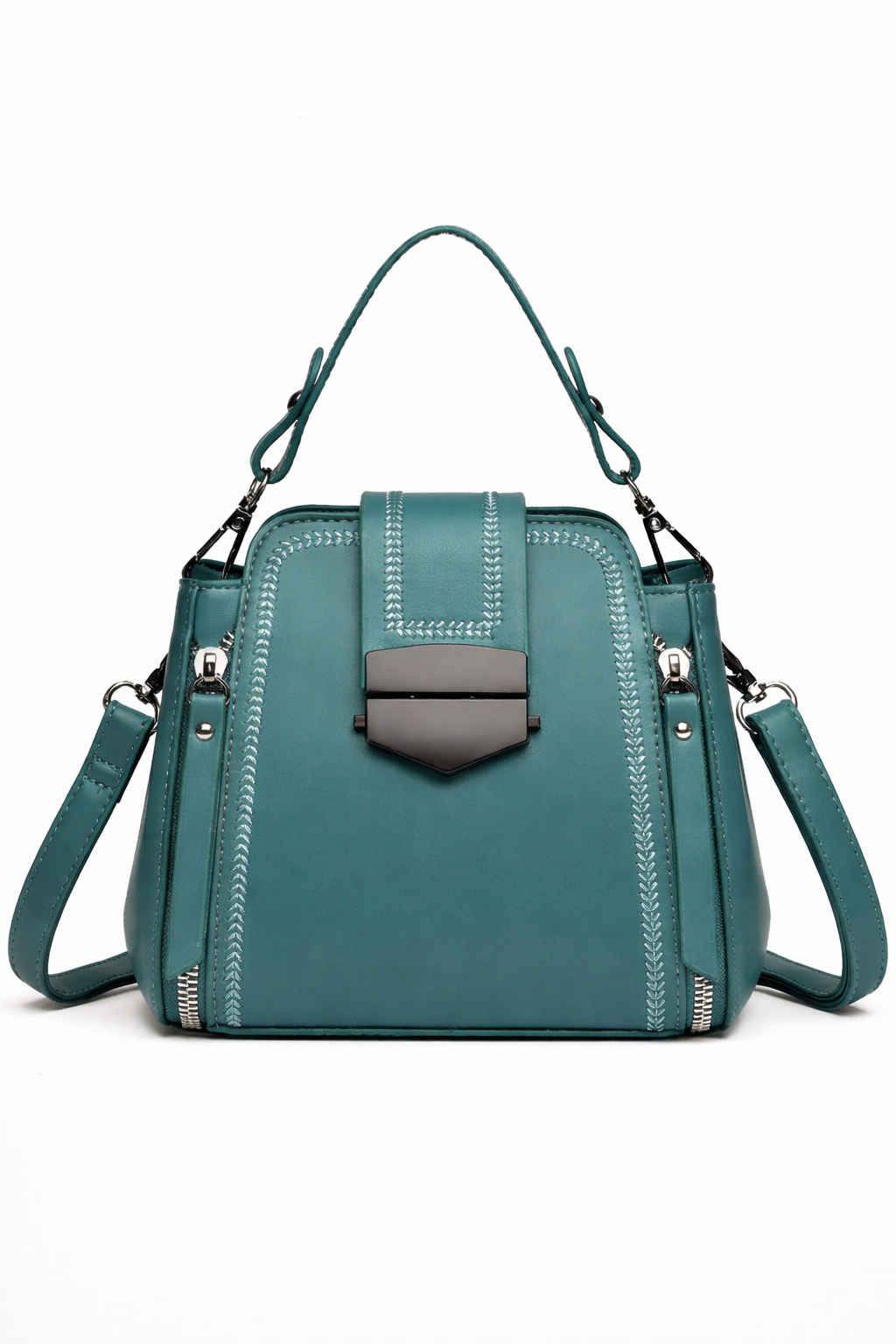 Chevron Top-Handle Crossbody
