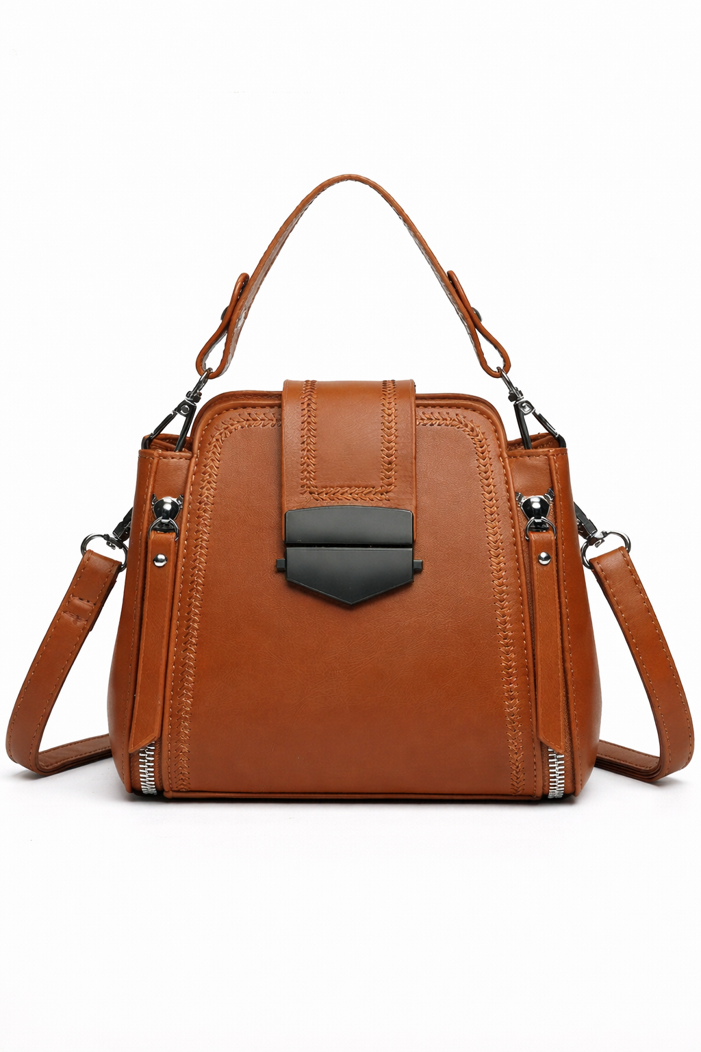 Chevron Top-Handle Crossbody