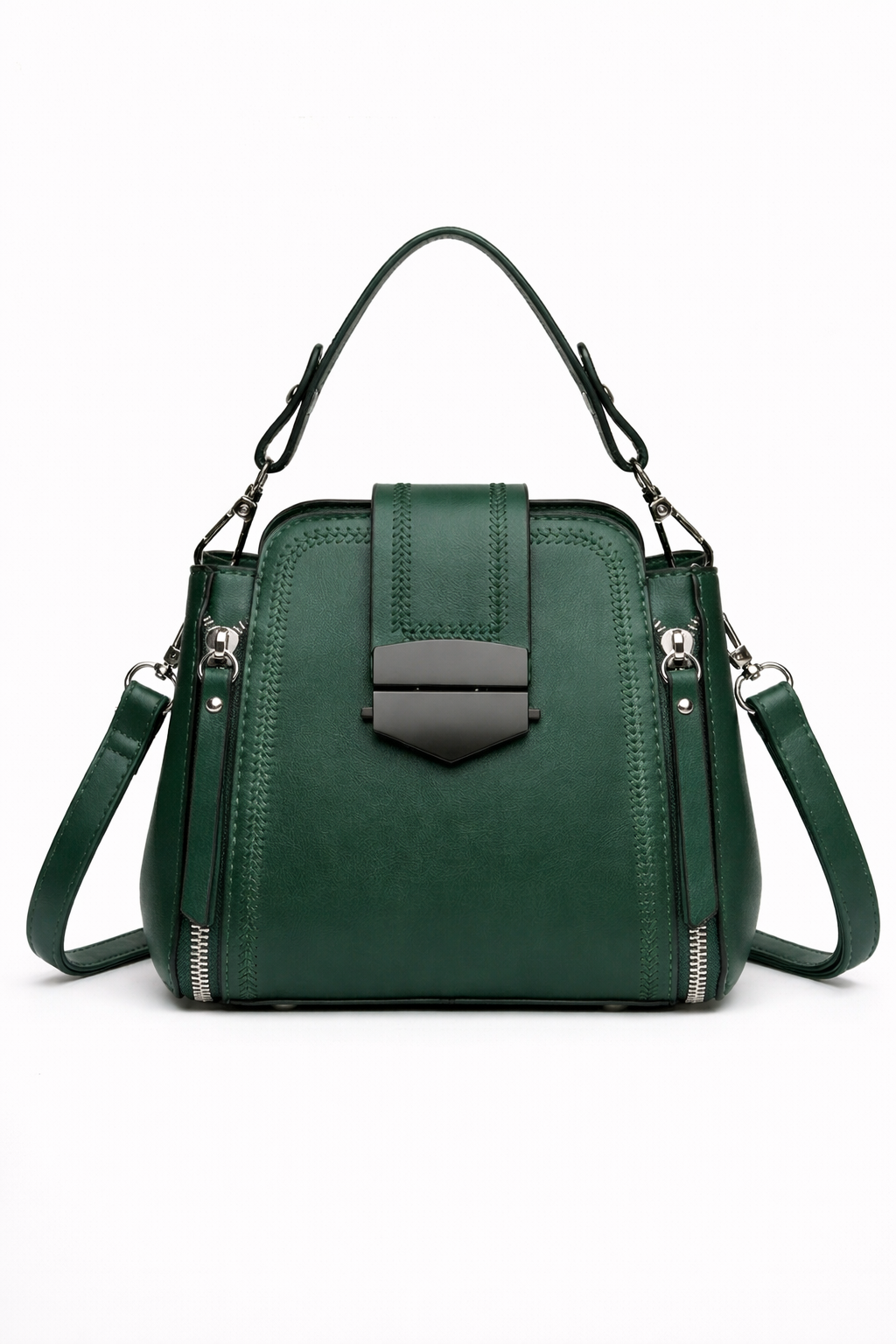 Chevron Top-Handle Crossbody