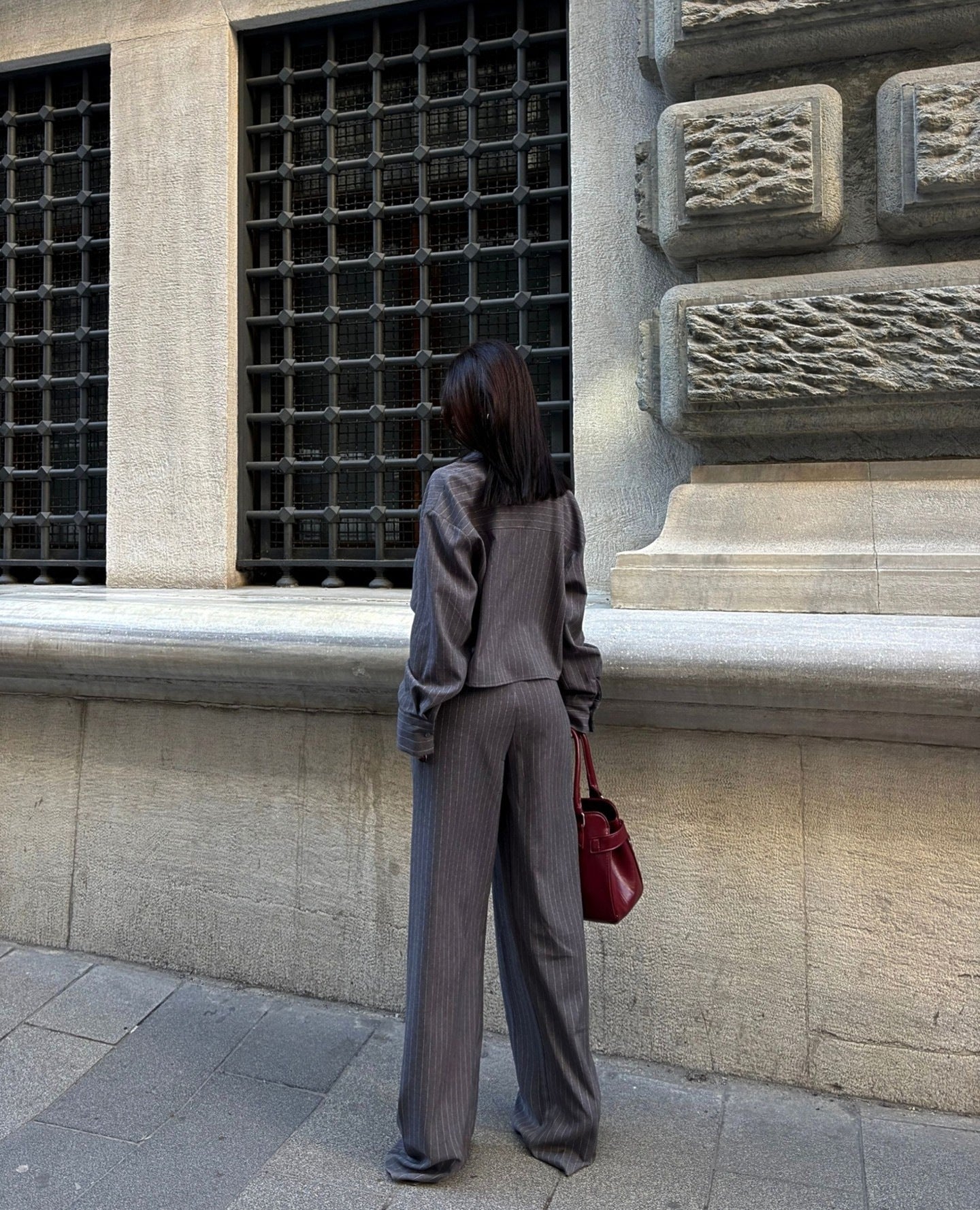 Elevate Pinstripe Two-Piece Set