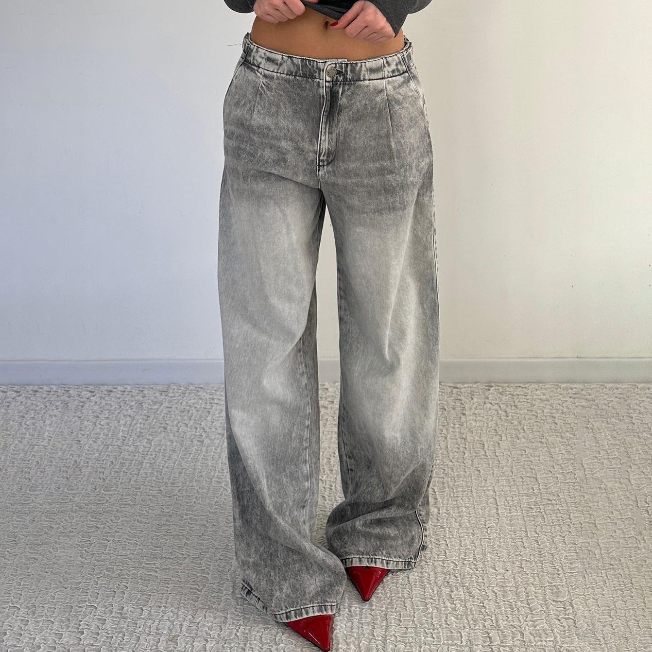 Ash Fade Wide-Leg Jeans