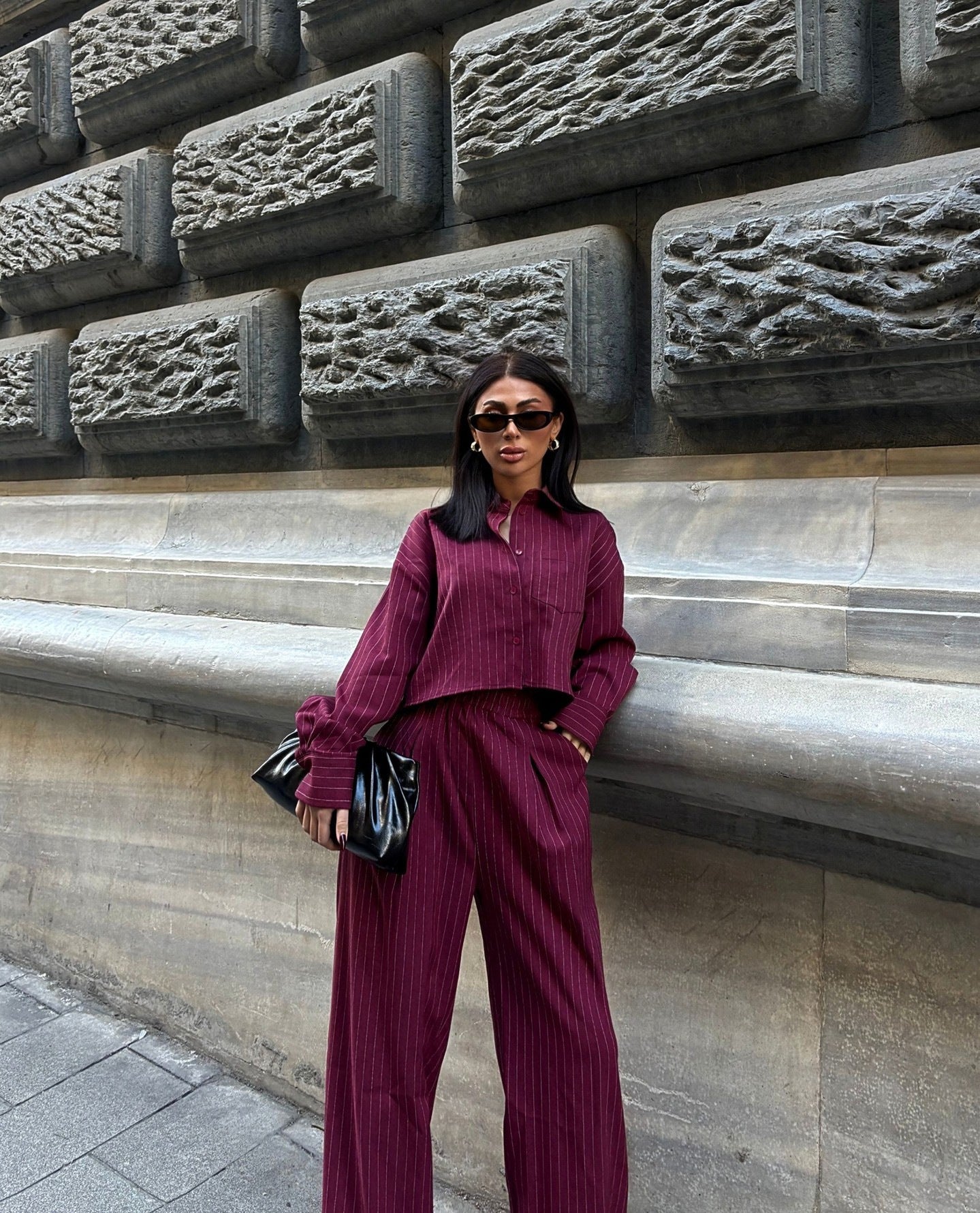 Elevate Pinstripe Two-Piece Set