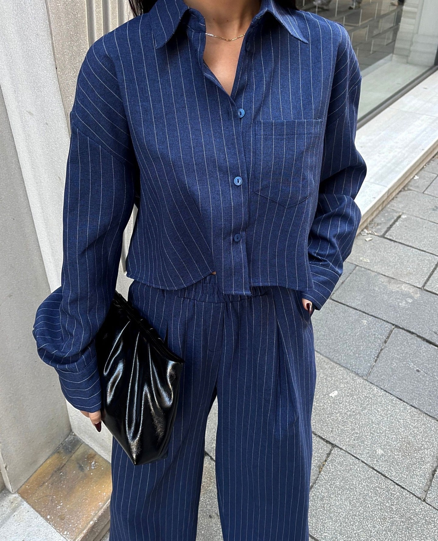 Elevate Pinstripe Two-Piece Set