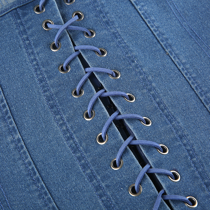 The Milan Denim Corset