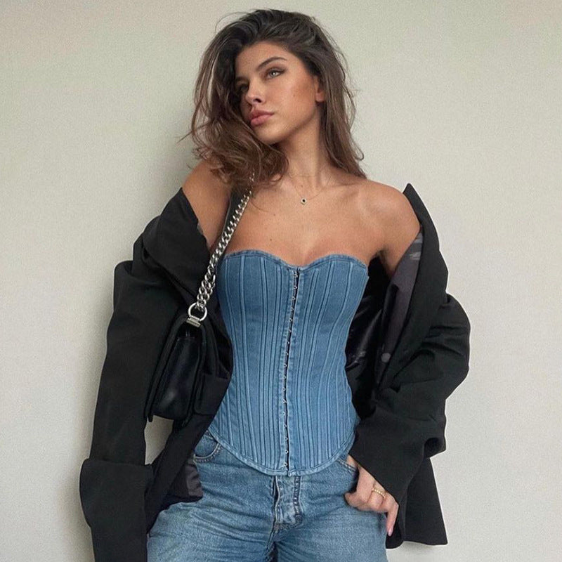 The Milan Denim Corset