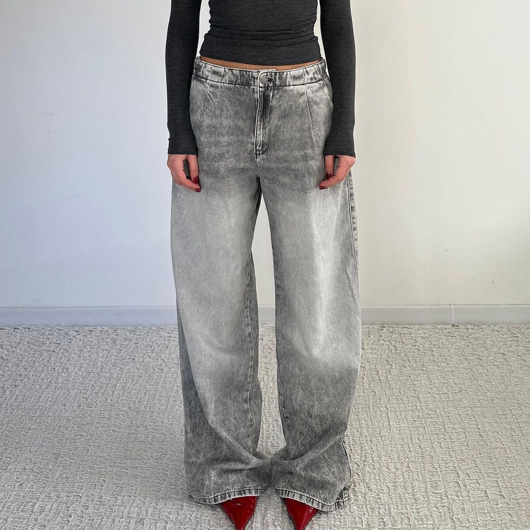 Ash Fade Wide-Leg Jeans