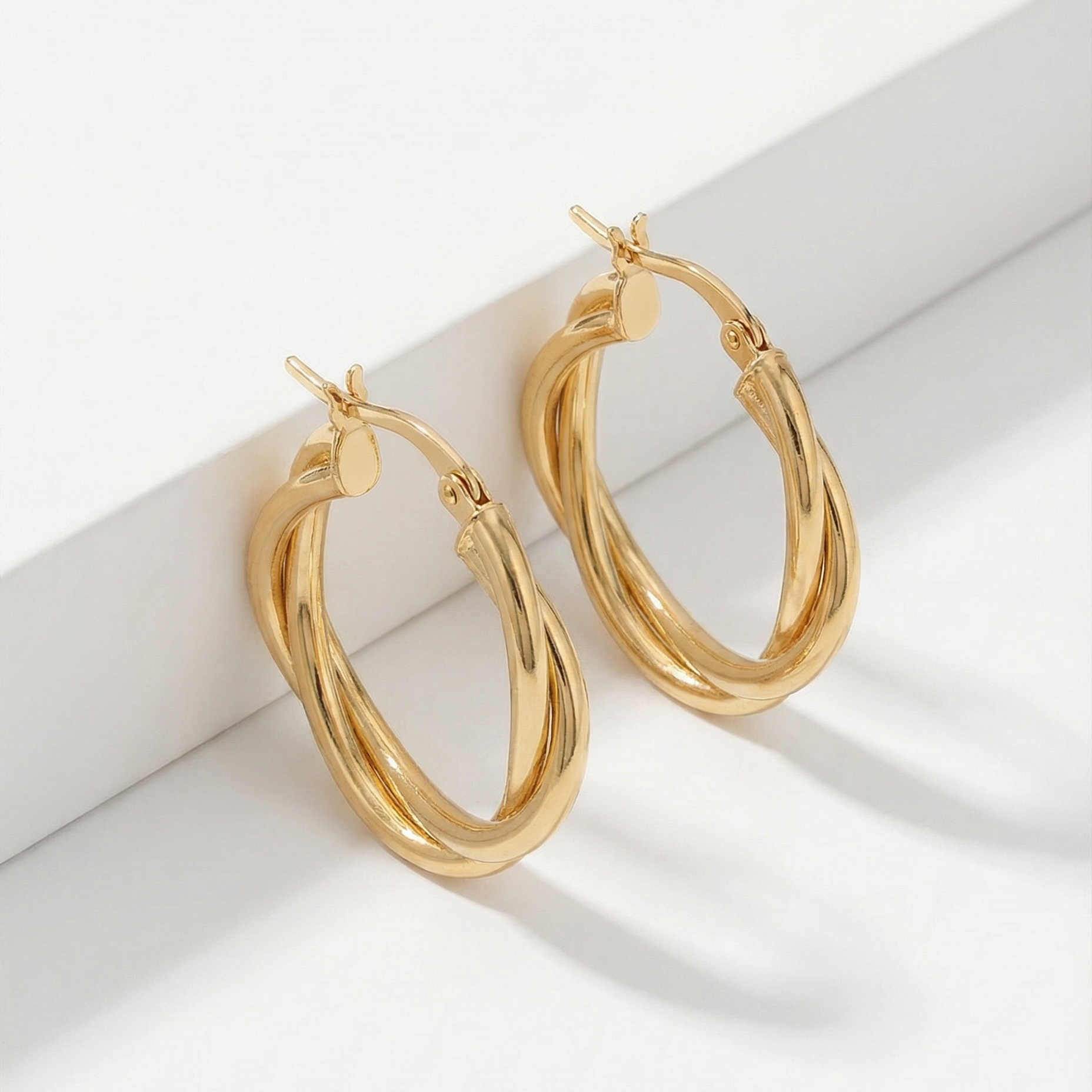 Twisted Gold Earrings