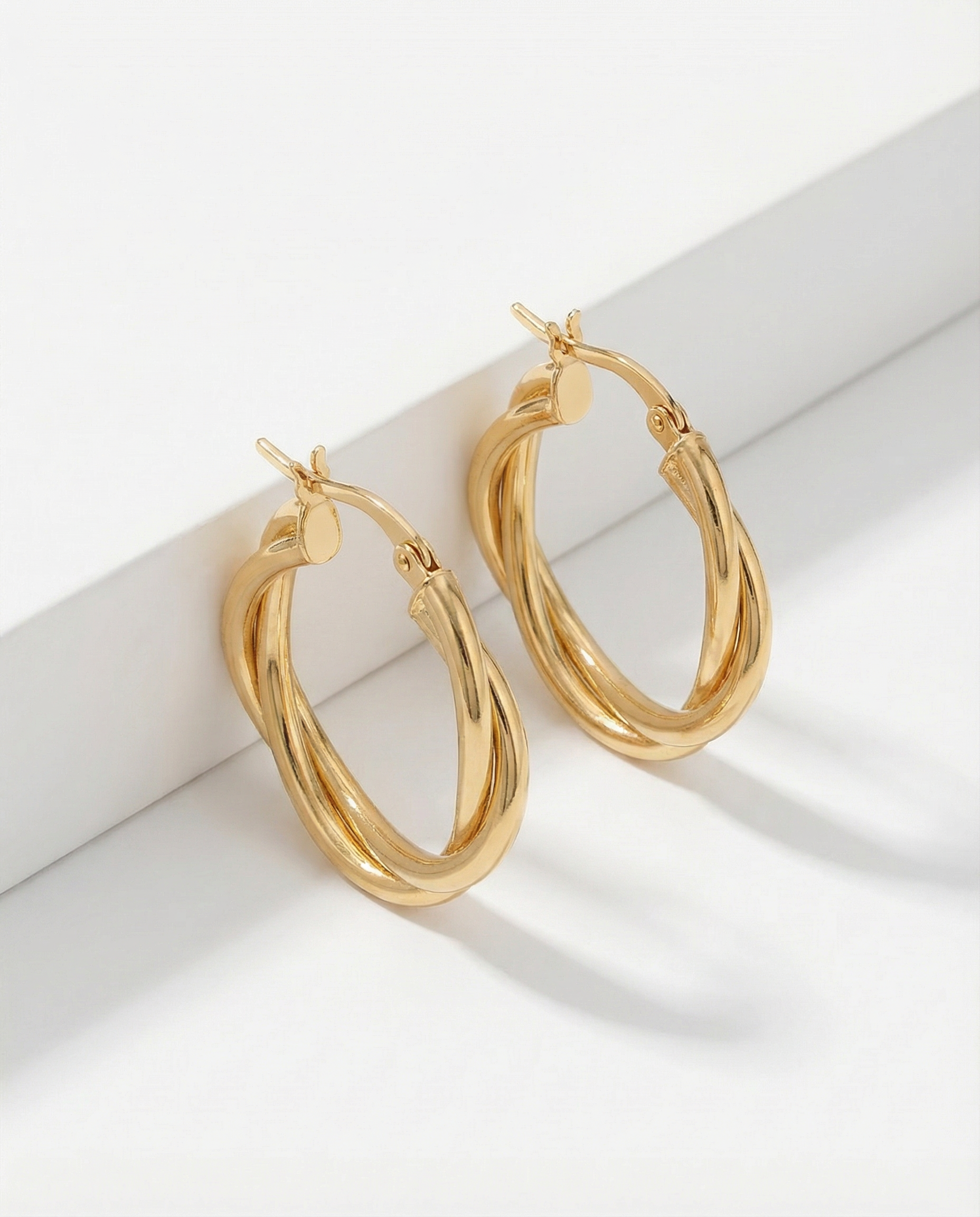 Twisted Gold Earrings
