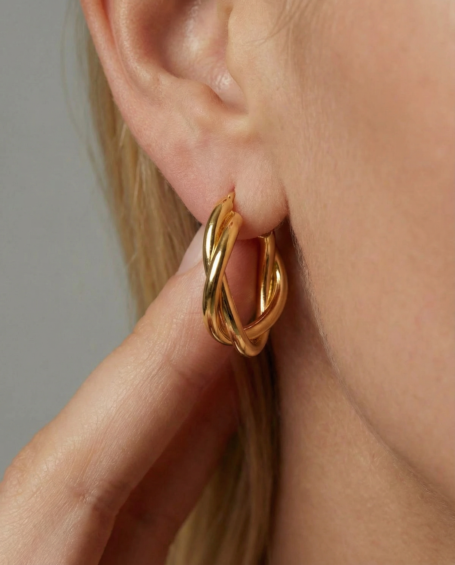 Twisted Gold Earrings