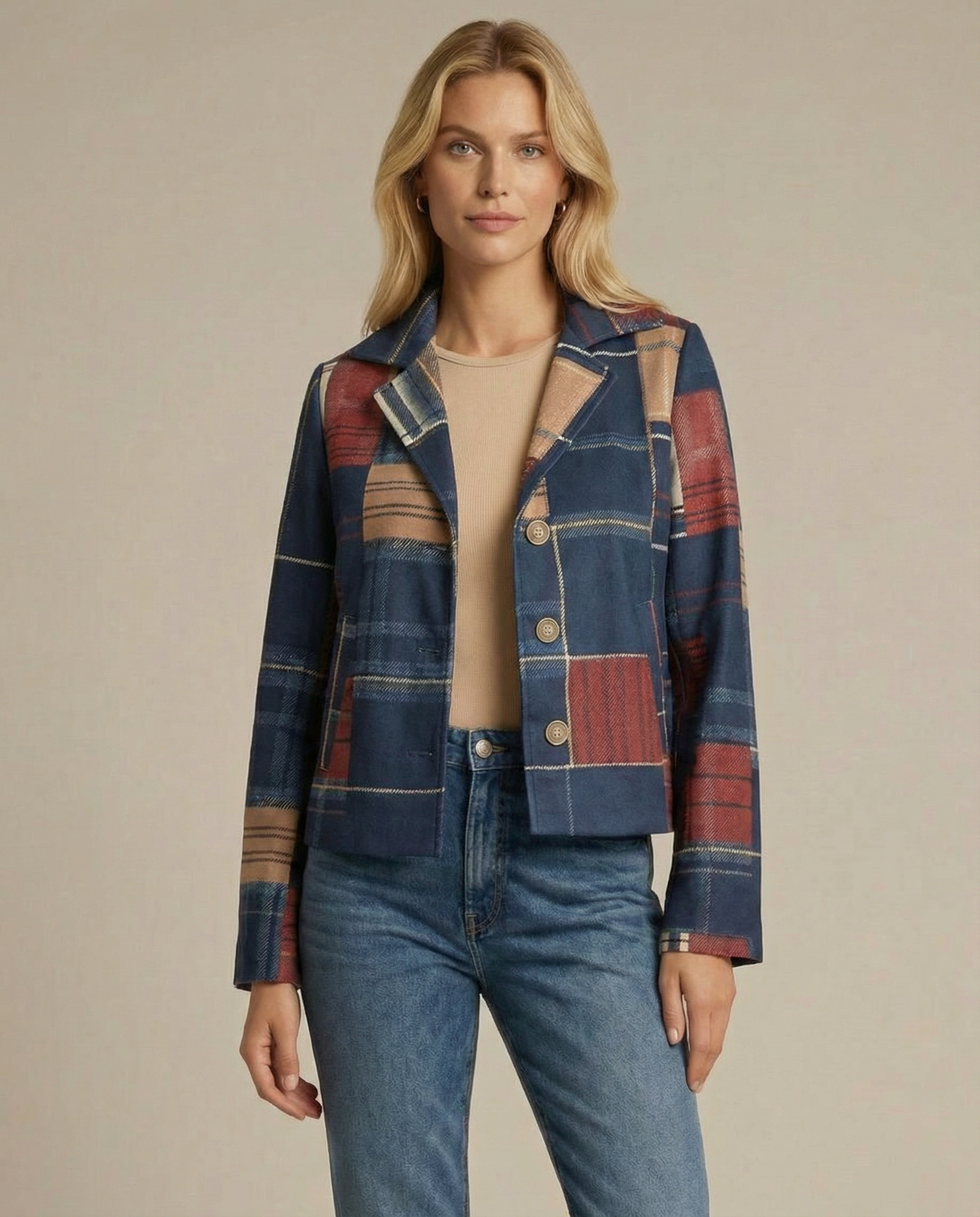 Heritage Plaid Button-Up Jacket