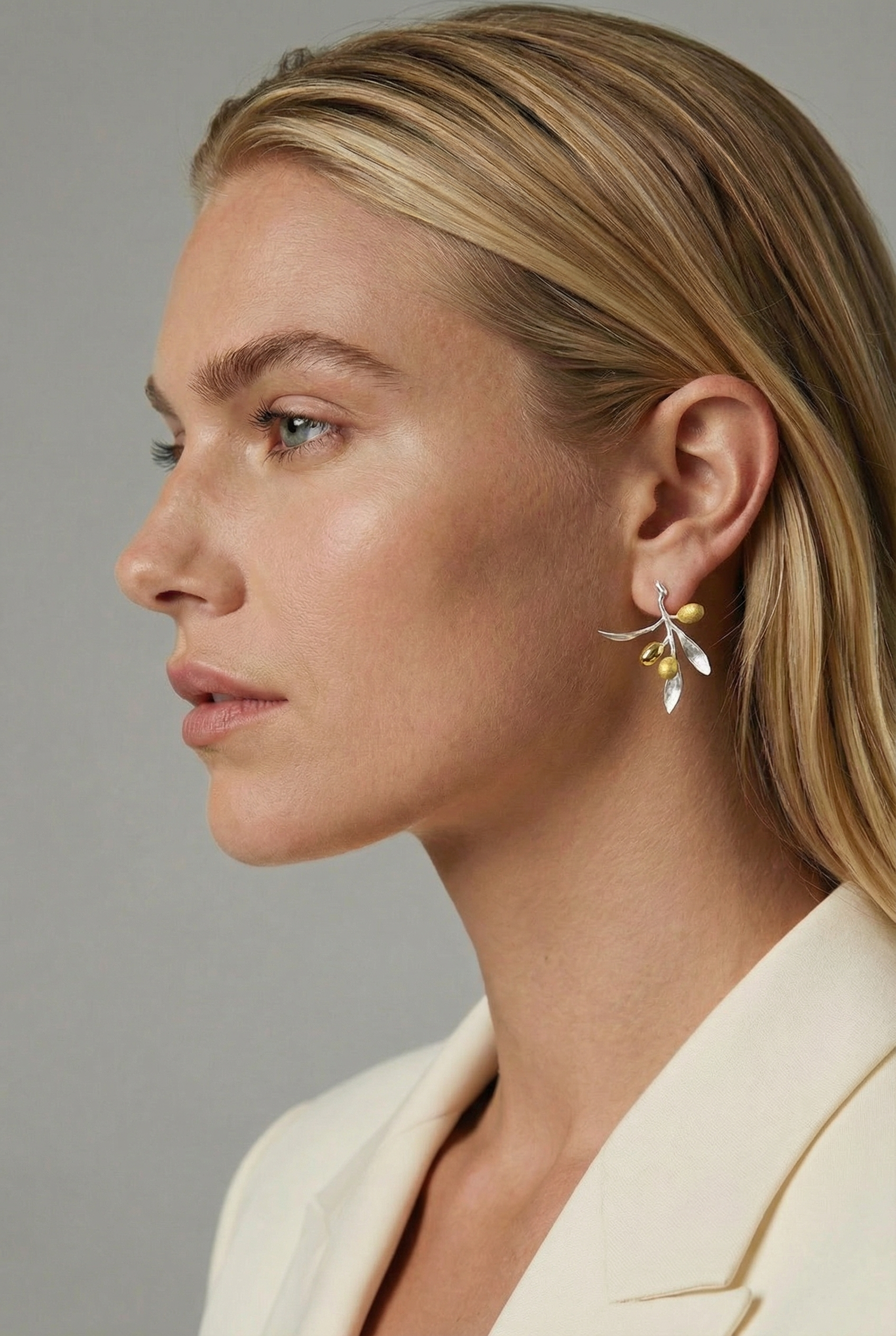 Olive Branch Stud Earrings