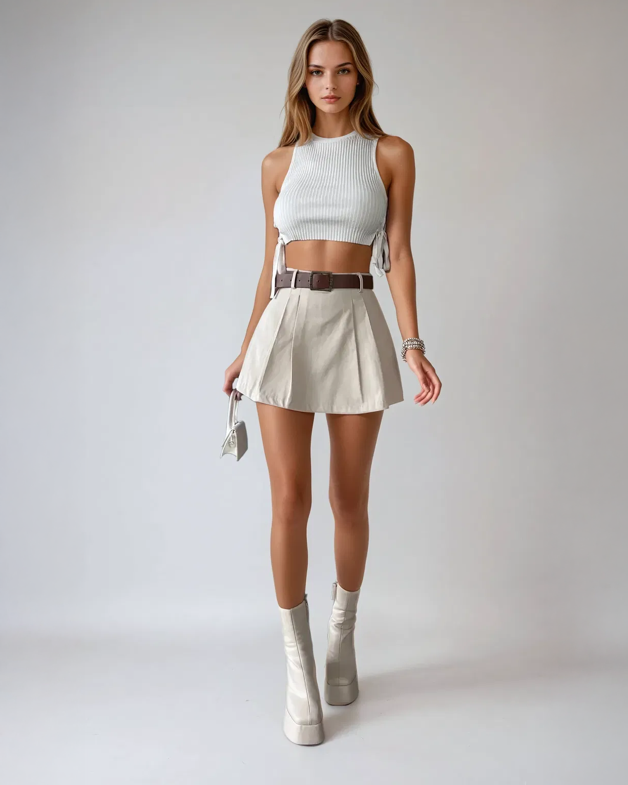 Luxe Pleated Mini Skirt