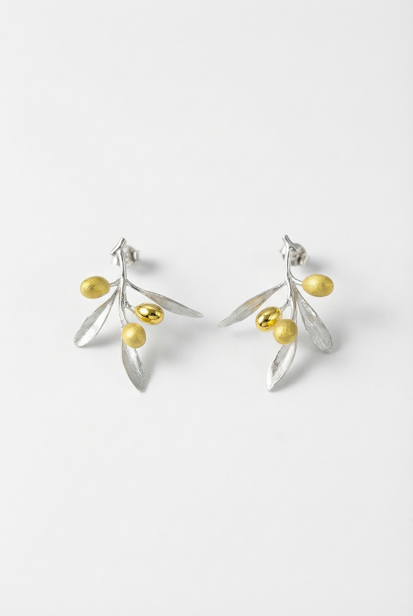 Olive Branch Stud Earrings