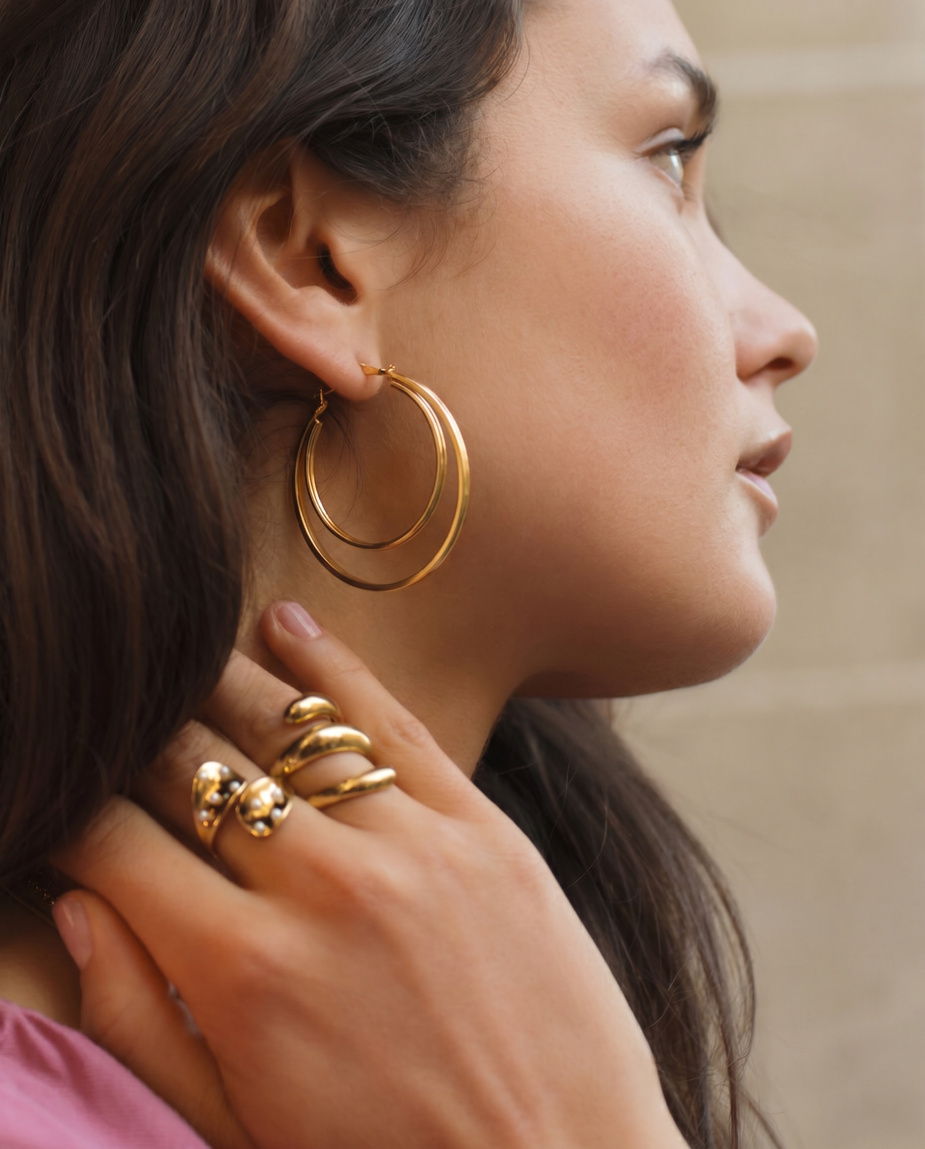 Dual Aura Hoop Earrings