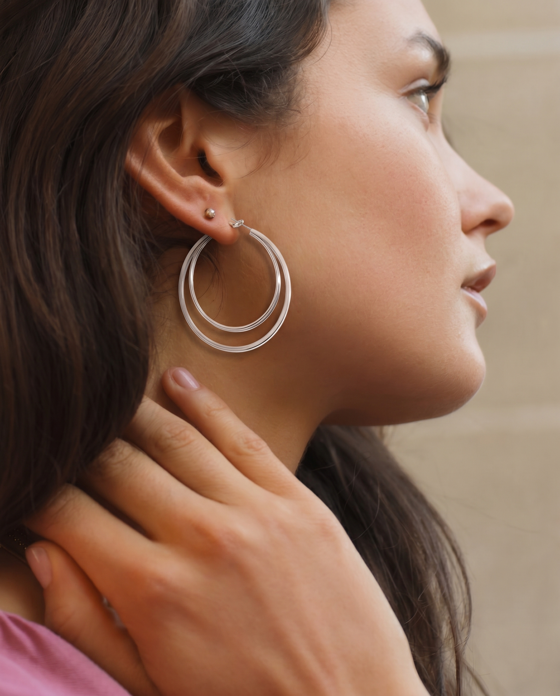 Dual Aura Hoop Earrings