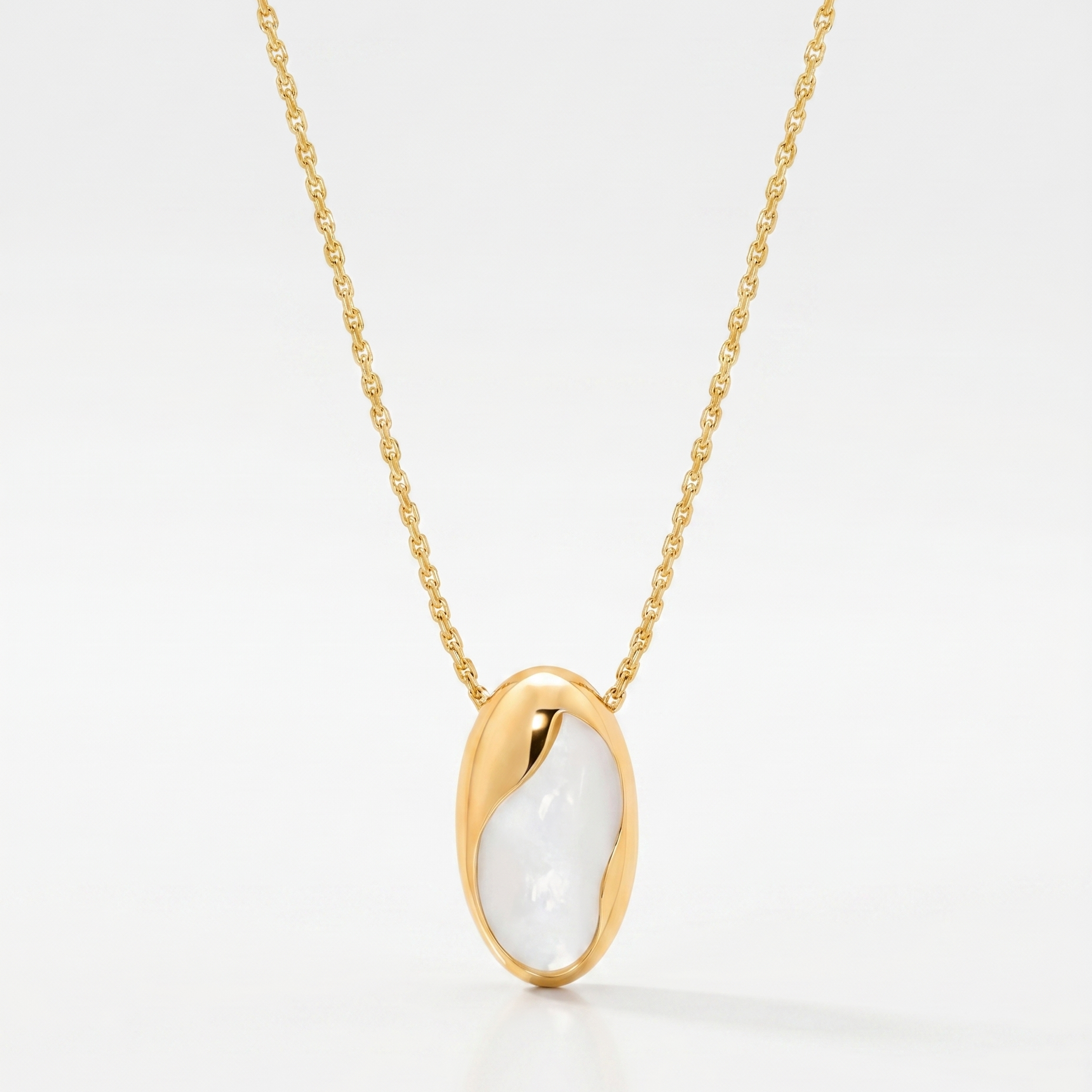 Lunaire Wave Pearl Pendant