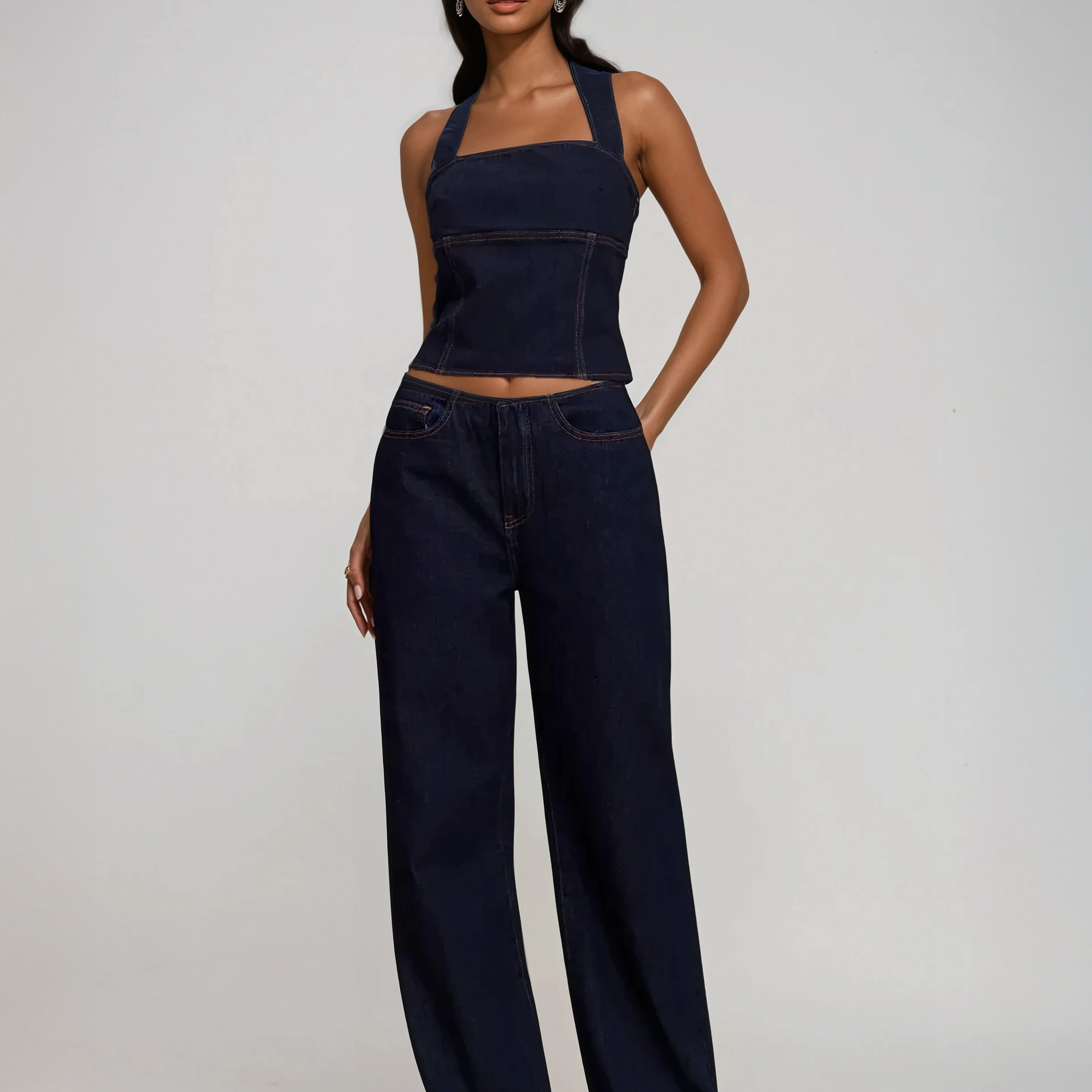Zara Mid Rise Denim Flare Jeans