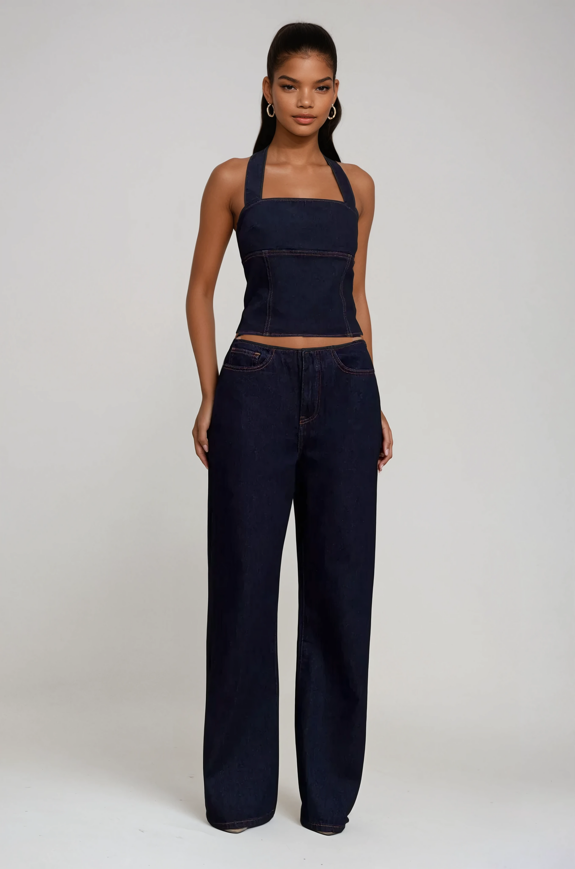 Zara Mid Rise Denim Flare Jeans